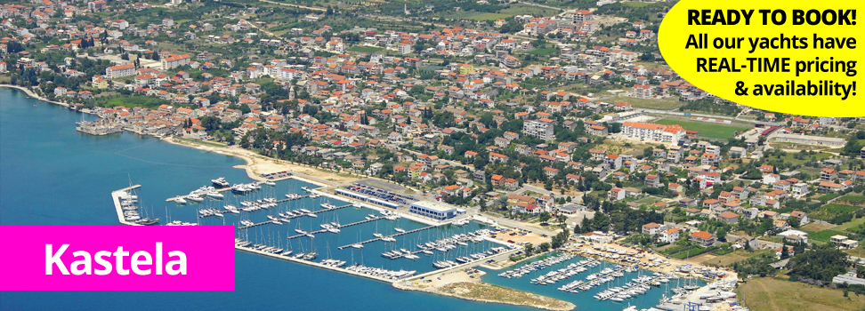 Kastela from the air for PlainSailing.com yacht and catamaran charter